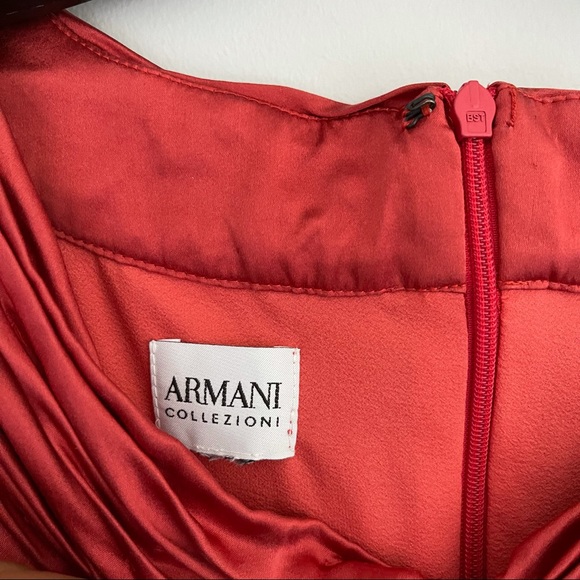 Armani Collezioni Ruffle-Front Silk Blouse Authentic - Picture 6 of 14